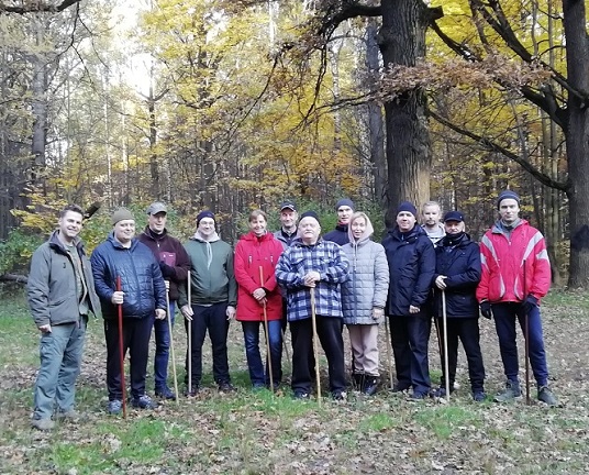 на утренней тренировке в парке Кусково