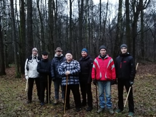 на утренней тренировке в парке Кусково