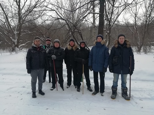 на утренней тренировке в парке Кусково