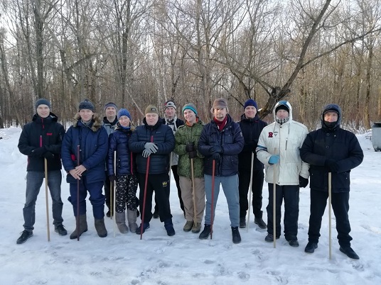 на утренней тренировке в парке Кусково