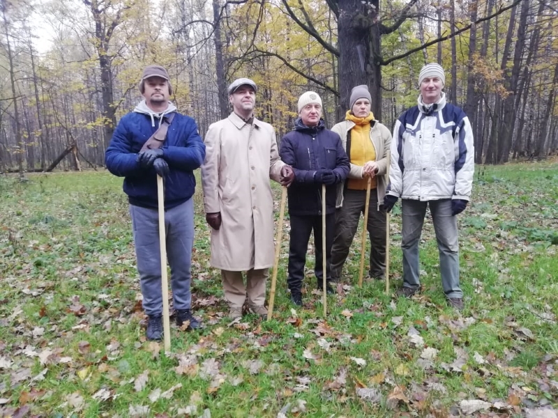 на утренней тренировке в парке Кусково
